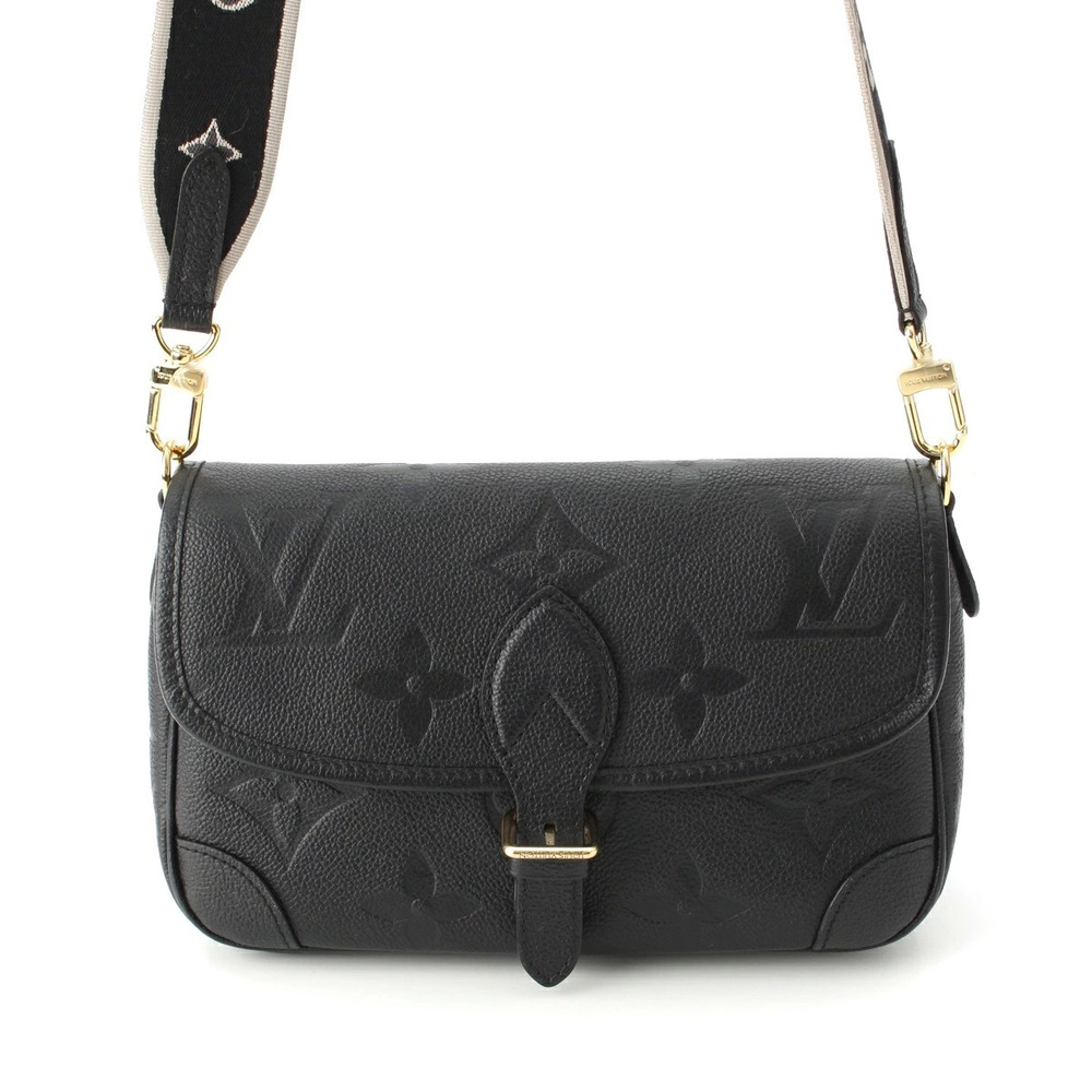 Louis Vuitton Monogram Empreinte Diane Shoulder Bag Black